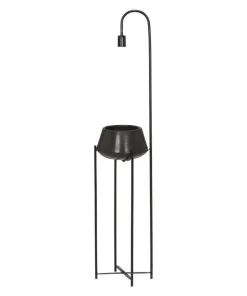 CORNELIA Golvlampa Blomkruka 140cm Svart