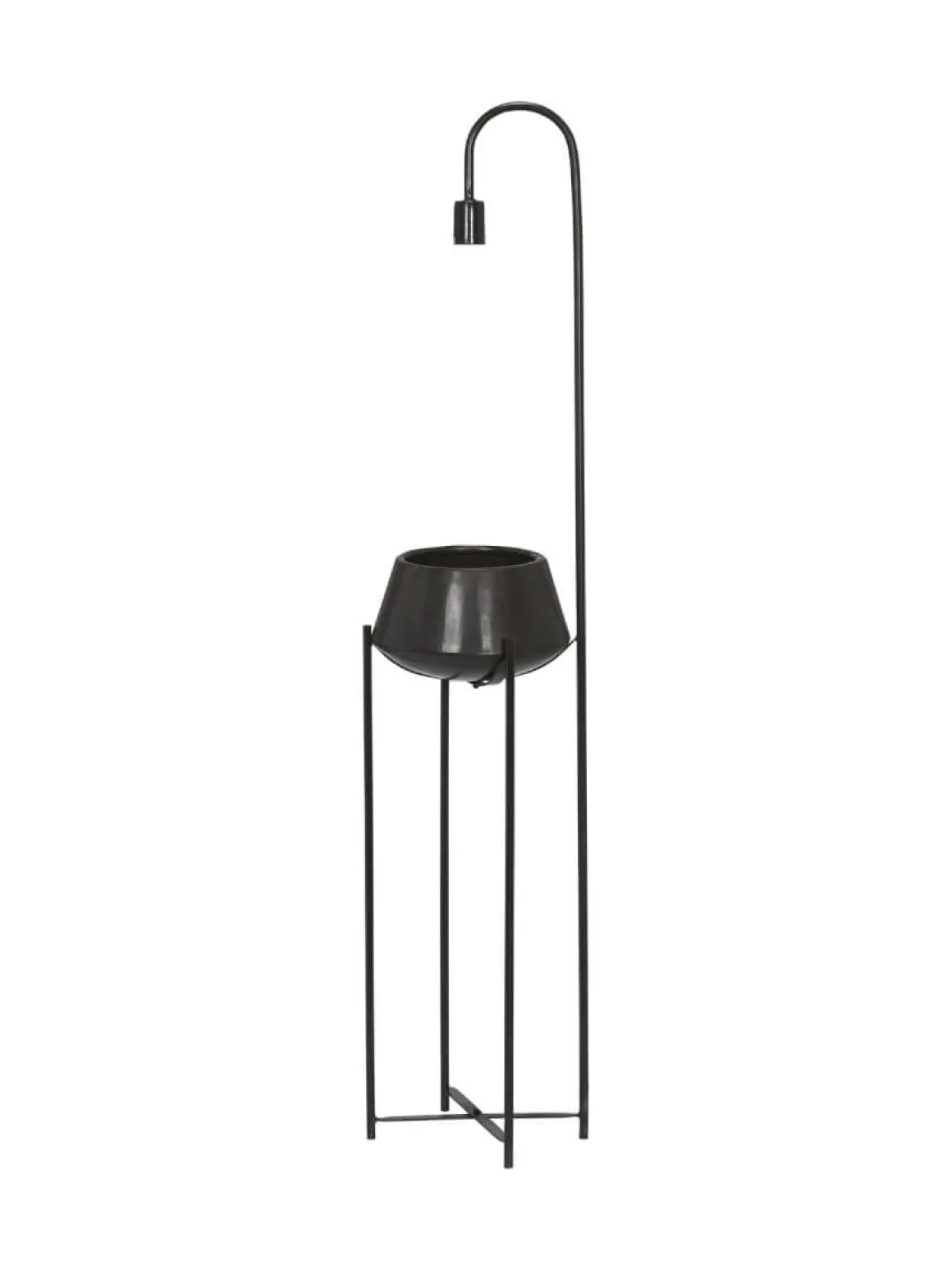 CORNELIA Golvlampa Blomkruka 140cm Svart