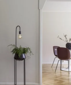 CORNELIA Golvlampa Blomkruka 140cm Svart