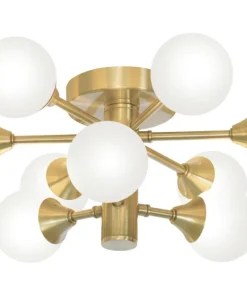 COSMOS Plafond bad 45,5cm Matt Mässing/Opalvit IP44