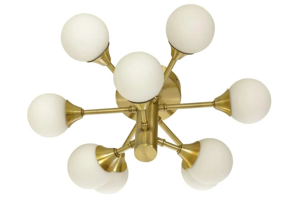 COSMOS Plafond bad 45,5cm Matt Mässing/Opalvit IP44