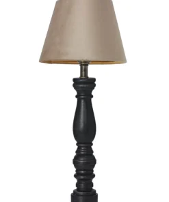 COTTEX Lampfot E27 40cm Svart/Borstad mässing