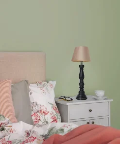 COTTEX Lampfot E27 40cm Svart/Borstad mässing