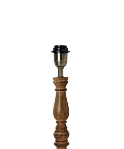 COTTEX Lampfot E27 40cm Trä/Borstad mässing