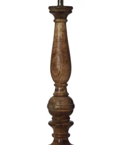 COTTEX Lampfot E27 57cm Trä/Borstad mässing