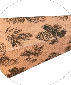 COTTON Mönstrad Pappersstjärna 60cm Beige/Grön