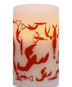 CRAYFISH PARTY LED-Blockljus 12,5cm Vit