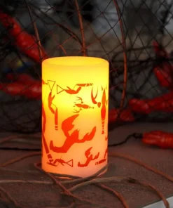 CRAYFISH PARTY LED-Blockljus 12,5cm Vit