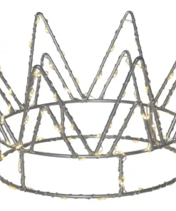 CROWN Bordsdekoration Batteri 120L 22cm Silver
