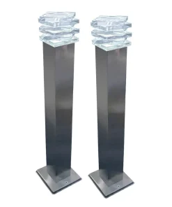CRYSTAL LED Pollare 2-Pack Start Rostfritt Stål 50cm