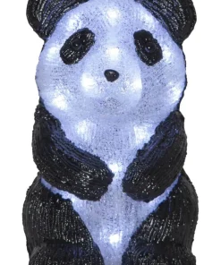 CRYSTALO Dekorationsfigur Panda 20L 27cm Svart