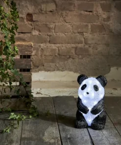 CRYSTALO Dekorationsfigur Panda 20L 27cm Svart
