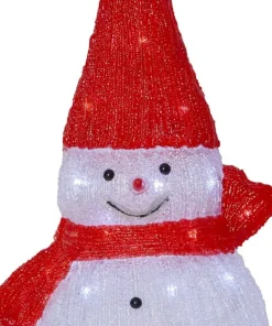 CRYSTALO Utomhusdekoration Snögubbe 59cm 40LED Vit IP44