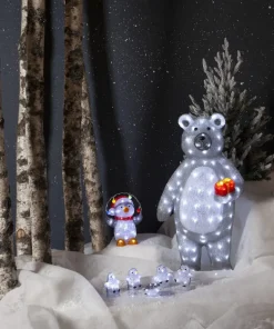 CRYSTALO Utomhusdekoration Pingvin 30cm 40LED Flerfärgad IP44
