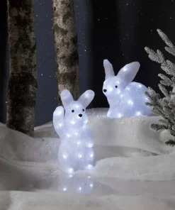 CRYSTALO Utomhusdekoration Kanin Batteri 29cm 30LED Klar IP44