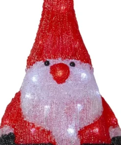 CRYSTALO Utomhusdekoration Tomte 59cm 40LED Röd IP44
