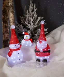 CRYSTALO Utomhusdekoration Tomte 59cm 40LED Röd IP44