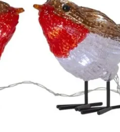 CRYSTALO Utomhusdekoration Fåglar Batteri 10cm 40LED Flerfärgad