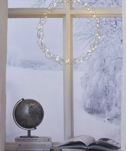CURLY Hängande krans 45cm Krom