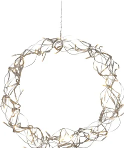 CURLY Hängande Krans 30cm 80LED Silver