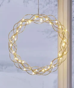 CURLY Hängande Krans 30cm Mässing