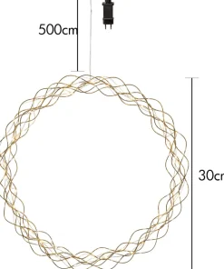 CURLY Hängande Krans 30cm Mässing