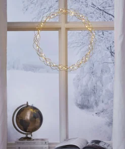 CURLY Hängande krans 45cm Mässing