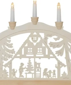 DASSEL Ljusstake Batteri 7L 58cm Natur