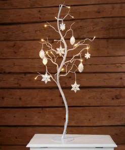 DECORA Dekorationsträd 40cm 27LED Vit