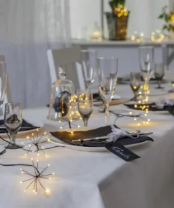 DEW DROP FLOWER Batterislinga 96L 2,1m Svart/Varmvit IP44