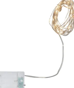DEW DROP Ljusslinga Batteri 4m 40LED Varmvit/Silver
