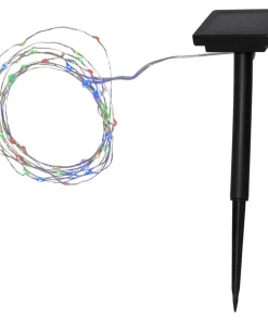 DEW DROP Solcells-ljusslinga 0,5cm 50LED Silver IP44