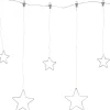 DEW DROP STARS Ljusgardin 1,2m 84LED Daylight/Silver