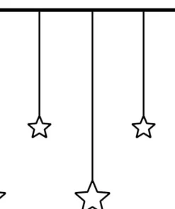 DEW DROP STARS Ljusgardin 1,2m 84LED Daylight/Silver