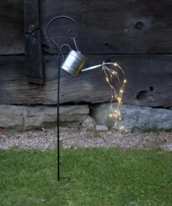 DEW DROP WATER CAN Solcellsdekoration 80cm 28LED Zink IP44