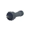 DIN 12V Adapter 2 x Rund hona till Rund+Platt hane