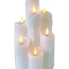 DRIPPED LED-Blockljus 7LED 28cm Vit