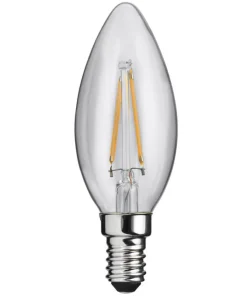 E14 CLASSIC Kronljus Klar 2W 2700K 200lm LED-Lampa