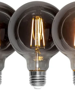 E27 Glob95 3-Steg Dimbar Minne SoftGlow 3.9W 2200K 260lm Rökfärgad
