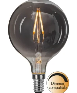 E14 Heavy smoke SoftGlow Glob80 1.4W 2100K 55lm LED-Lampa