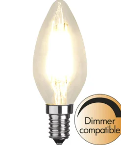E14 Kronljus Dimbar 4.2W 2700K 470lm Klar LED-Lampa