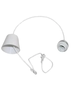E27 Pendelupphäng 125cm plastkabel Vit