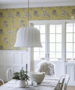 E14 Takupphäng Textil 2,1m Vit/Guld