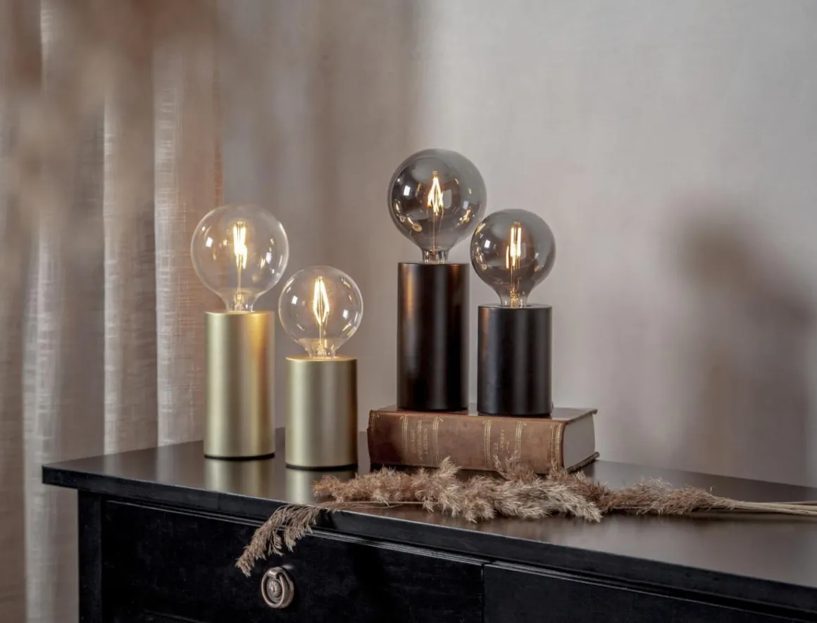 E27 TINY Lampfot 14cm Svart