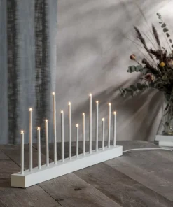 ECHO Träljusstake 14LED 77cm Vit
