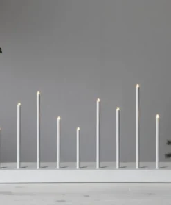 ECHO Träljusstake 14LED 77cm Vit
