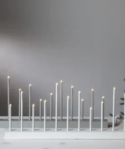 ECHO Träljusstake 14LED 77cm Vit