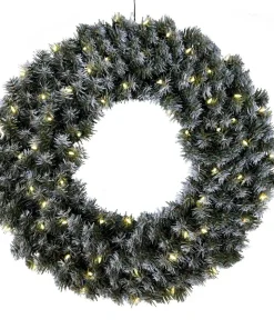 EDMONTON Krans 70cm 60LED IP44 Grön