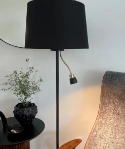 EKETORP Golvlampa LED 145cm Svart/Matt Mässing