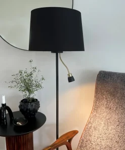 EKETORP Golvlampa LED 145cm Svart/Matt Mässing